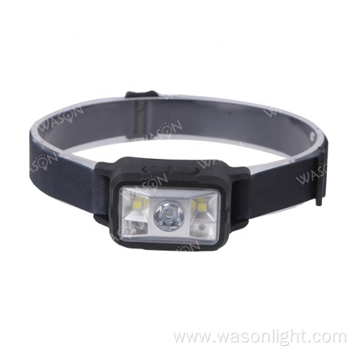 2023 New Rubber Casing Super Bright Motion Sensor Head Lamp Flashlight Waterproof LED Headlight With SMD Flood Light